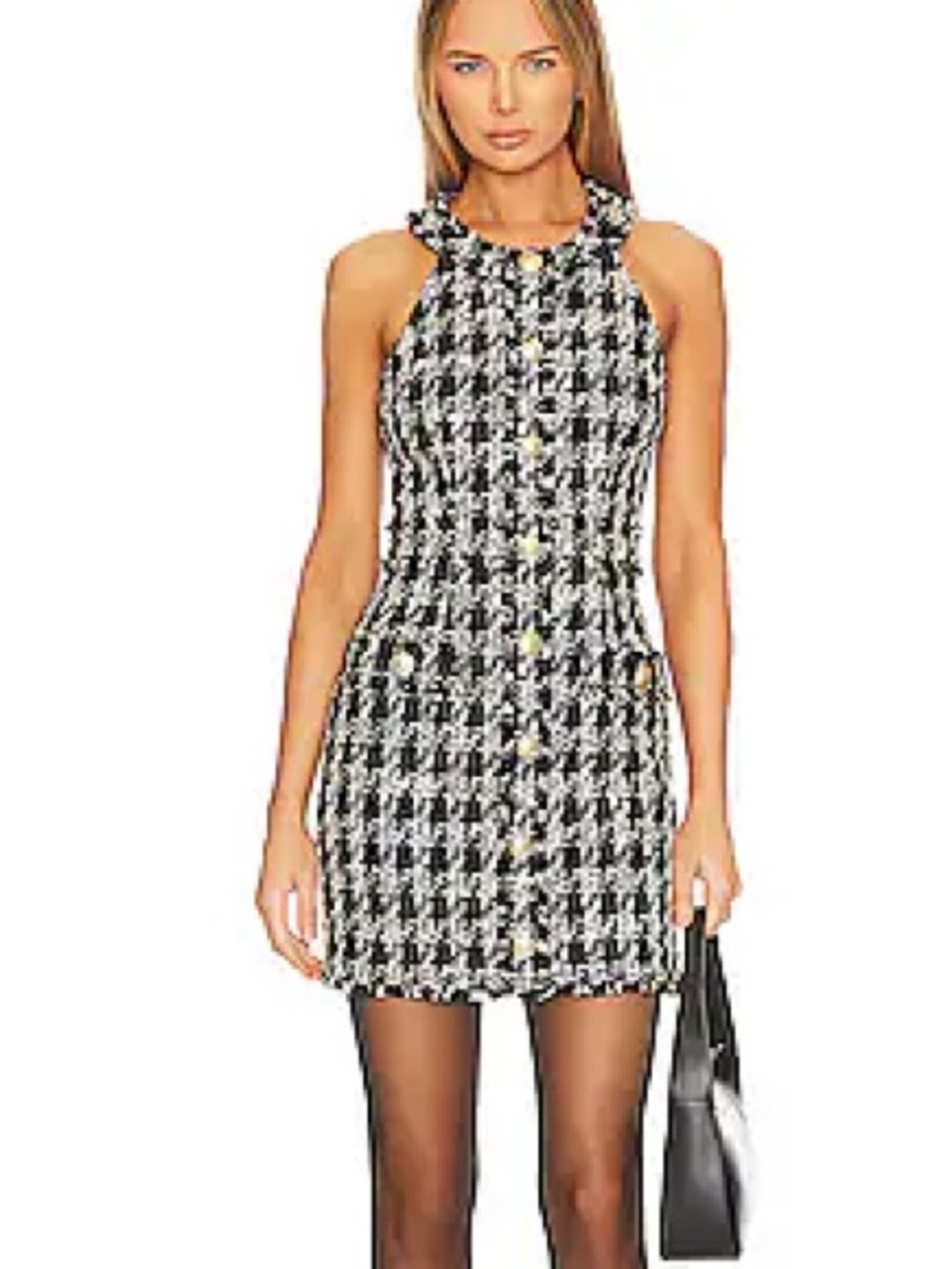 NWT L'AGENCE Women's Jade Button Front Tweed Dress
